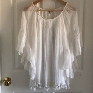 White silk blouse